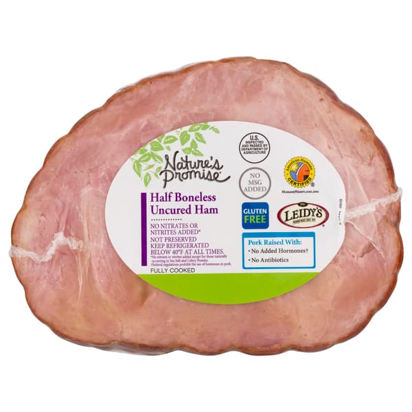 Nature'S Promise Fully Cooked Boneless Uncured Ham Half