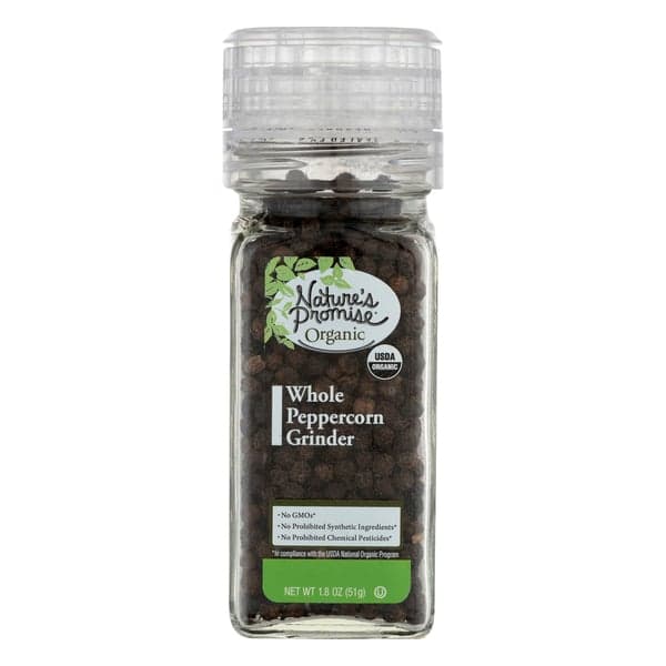 Nature'S Promise Organic Whole Black Peppercorn Grinder