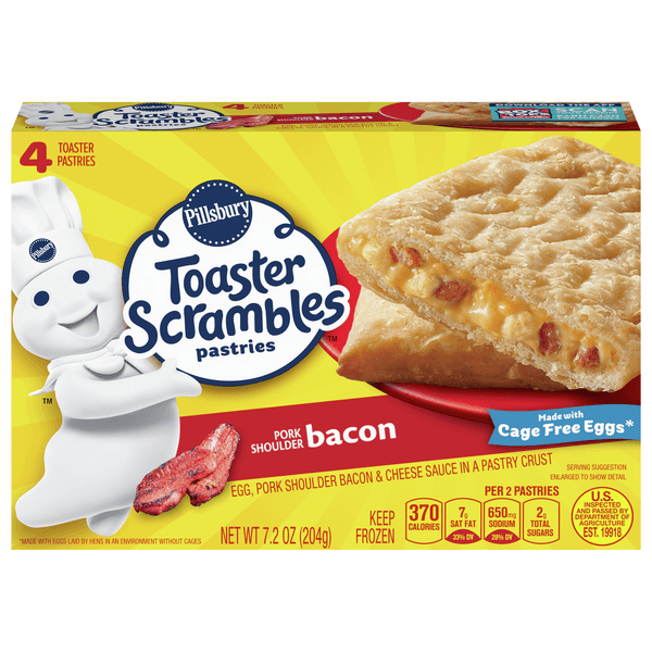 Pillsbury Bacon Toaster Scrambles, Breakfast Pastries