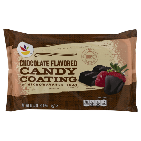 Our Brand Chocolate Flavored Candy Coating In Microwavable Tray
