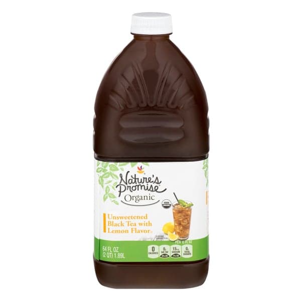 Nature'S Promise Organic Unsweetened Black Iced Tea With Lemon