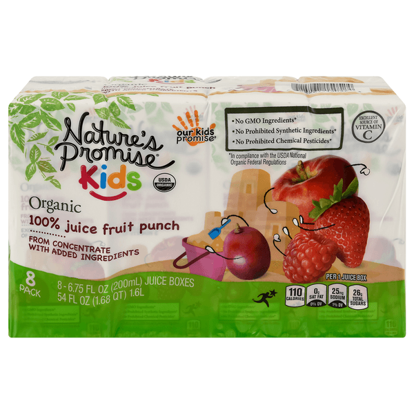 Nature'S Promise Kids Organic Fruit Punch Juice Boxes