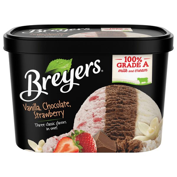 Breyers Ice Cream Vanilla Chocolate Strawberry