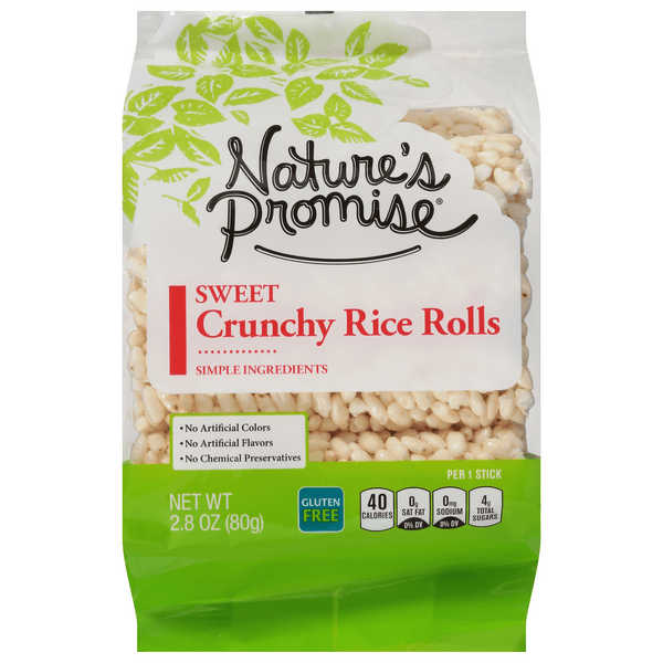 Nature'S Promise Crunchy Rice Rolls Sweet Gluten Free