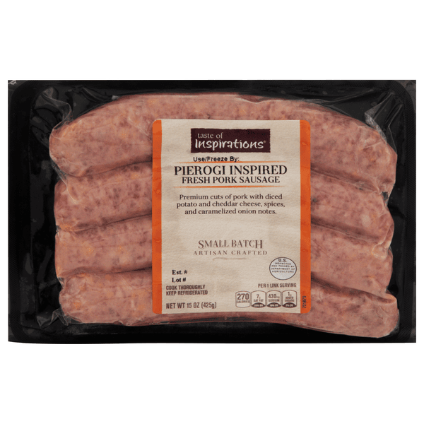 Taste Of Inspirations Artisan Pierogi Inspired Pork Sausage - Fresh
