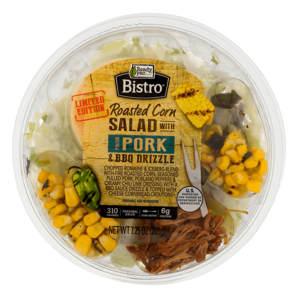 Ready Pac Bistro Salad Bowl Roasted Corn With Pulled Pork & Bbq Drizzle
