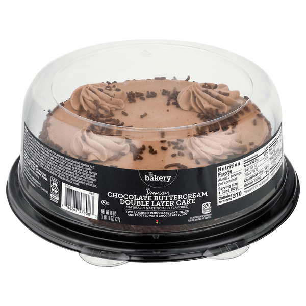 Stop & Shop The Bakery Premium Double Layer Chocolate Buttercream Cake