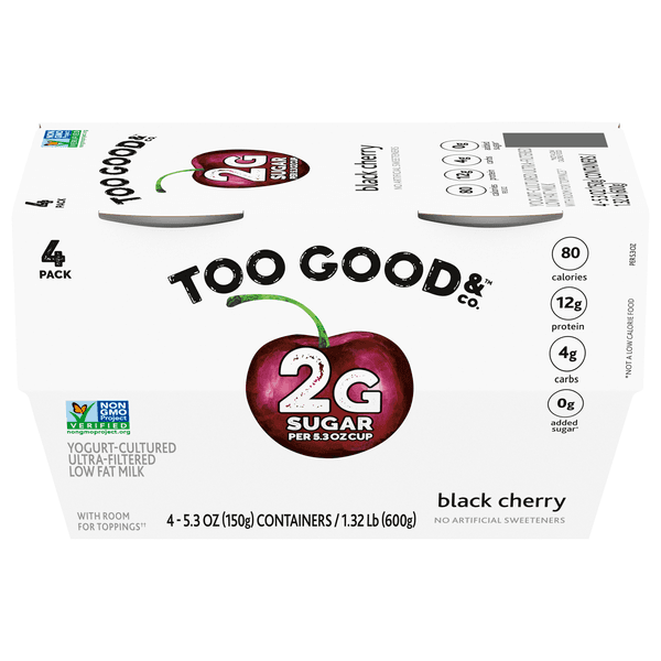 Two Good Low Sugar Low Fat Black Cherry Greek Yogurt