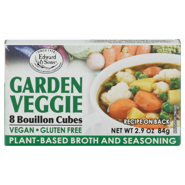 Edward & Sons Bouillon Cubes Garden Veggie Gluten Free