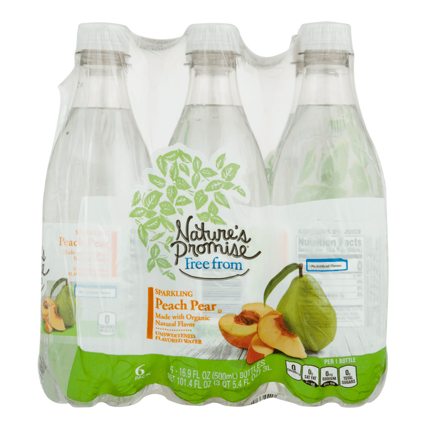 Nature'S Promise Free From Sparkling Water Peach Pear