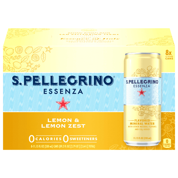 S.Pellegrino Essenza Lemon & Lemon Zest Flavored Mineral Water