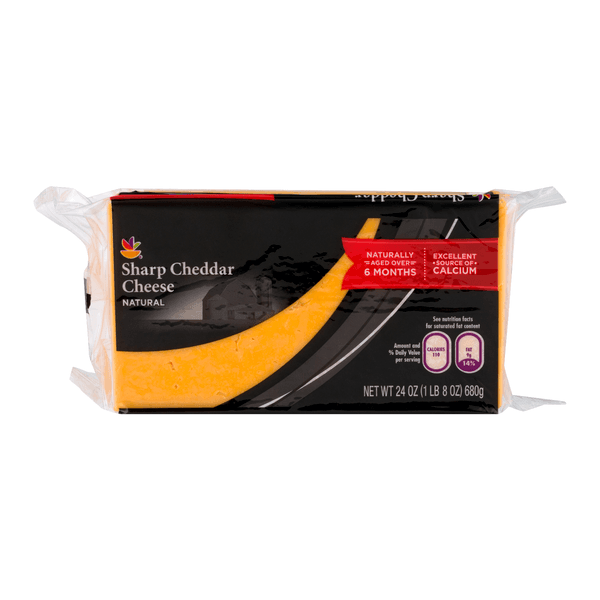 Stop & Shop Natural Aged Sharp Yellow Cheddar Cheese Block