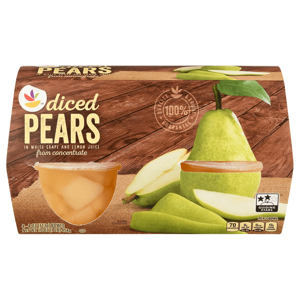 Our Brand Fruit Cups Pears In 100% Juice Diced