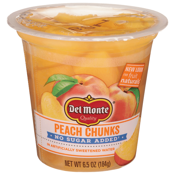 Del Monte Fruit Naturals Fruit Snack No Sugar Added Yellow Cling Peach Chunks