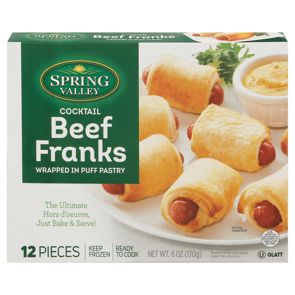 Spring Valley Cocktail Beef Franks Wrapped In Puff Pastry