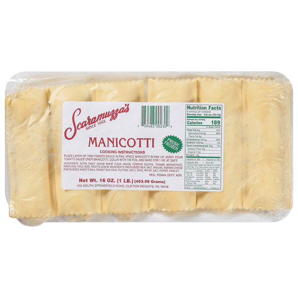Scaramuzza'S Pasta Manicotti