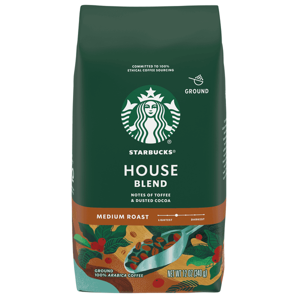 Starbucks House Blend 100% Arabica Medium Roast Ground Coffee Bag