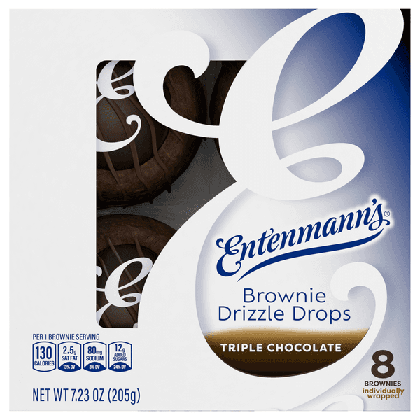 Entenmann'S Brownie Drizzle Drops Triple Chocolate