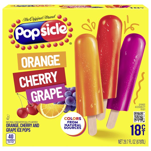 Popsicle Orange Cherry Grape