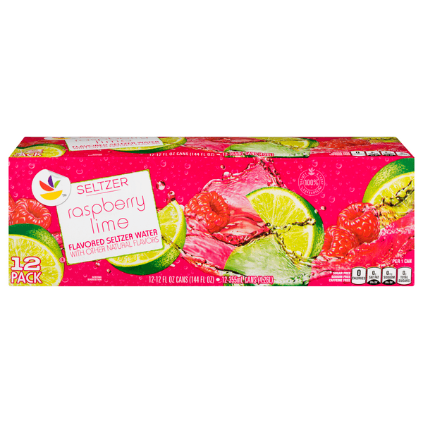 Stop & Shop Seltzer Water Raspberry & Lime