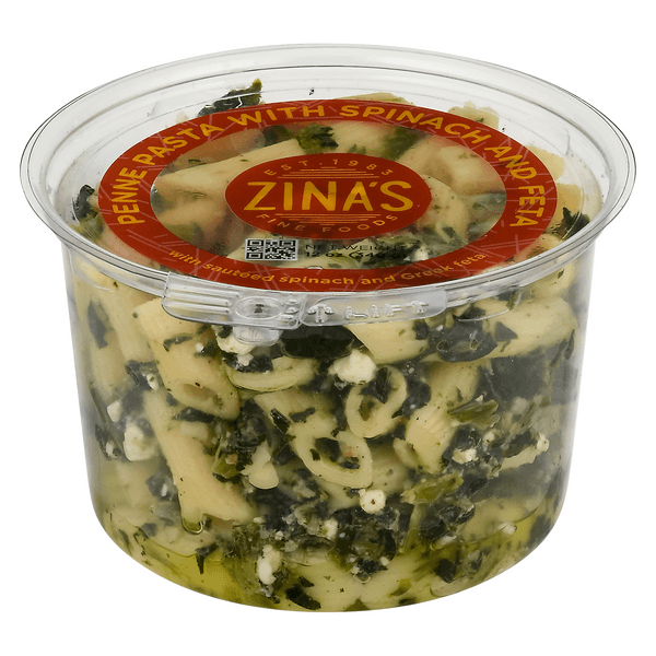 Zina'S Salads Penne Pasta With Spinach & Feta Cheese