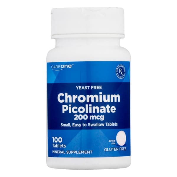 Careone Chromium Picolinate 200 Mcg Tablets Gluten Free