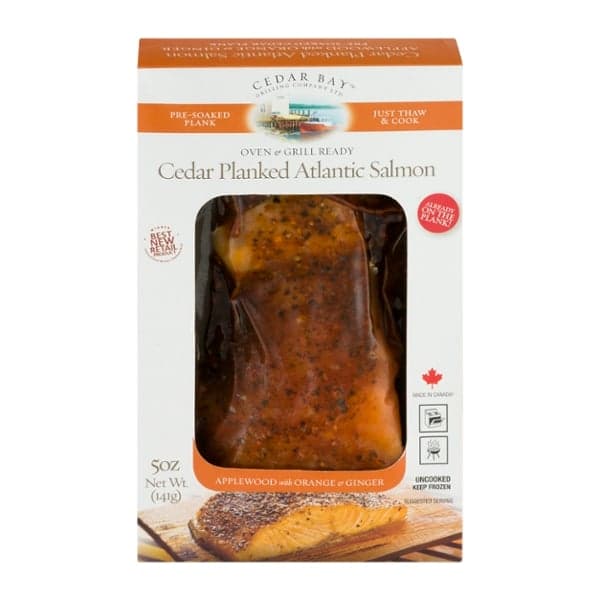 Cedar Bay Planked Atlantic Salmon, Applewood, With Orange And Ginger