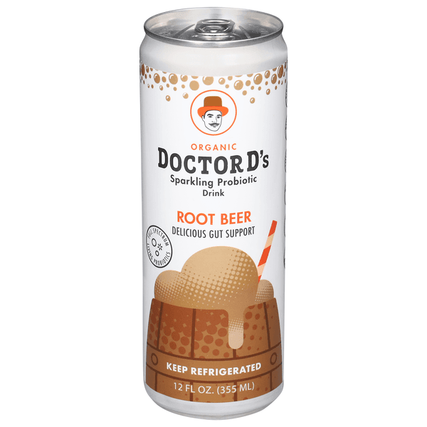 Doctor D'S Probiotic Drink, Organic, Root Beer, Sparkling
