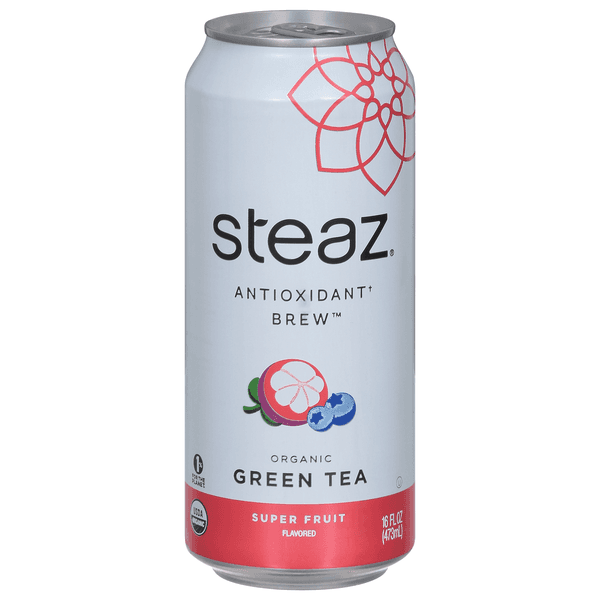 Steaz Iced Green Tea Organic Lightly Sweetened Super Fruit