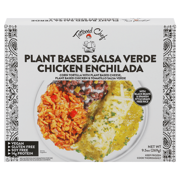 Tattooed Chef Plant Based Chicken Enchilada Salsa Verde