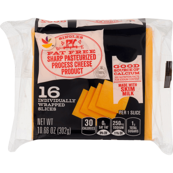 Our Brand Singles Fat Free Sharp Cheddar Cheese