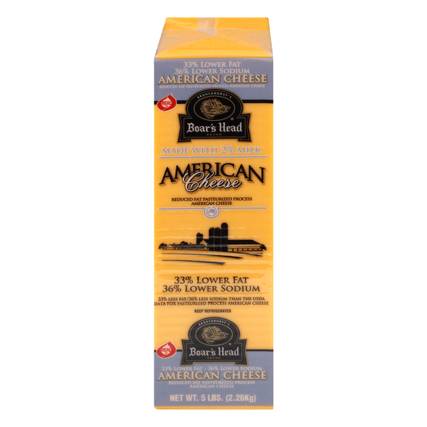 Boar'S Head Deli American Cheese Yellow Low Fat/Lower Sodium (Reg Sliced