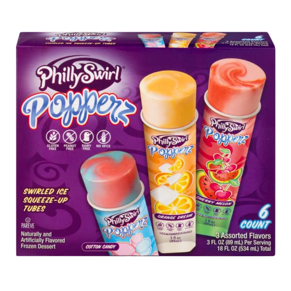 Phillyswirl Popperz Swirled Ice Squeeze-Up Tubes