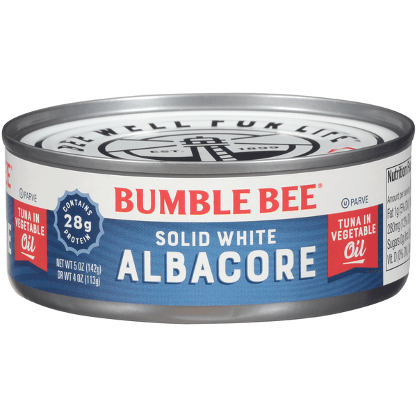 Bumble Bee Tuna Albacore Solid White In Vegetable Oil