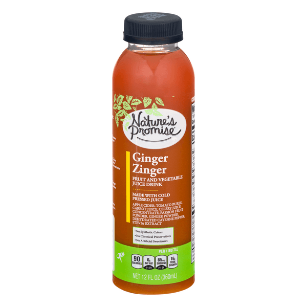 Nature'S Promise Cold Pressed Ginger Zinger Fruit & Vegetable Juice Drink