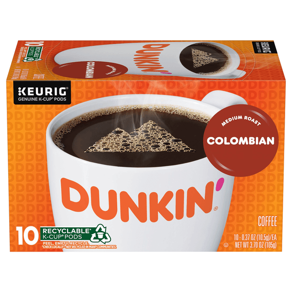 Dunkin Donuts Coffee K-Cup Pods Medium Roast Colombian