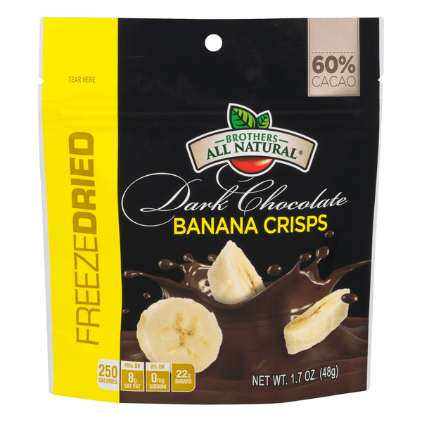 Brothers All Natural Freeze Dried Dark Chocolate Banana Crisps