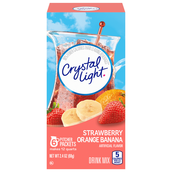 Crystal Light Strawberry Orange Banana Powdered Drink Mix  Pitcher