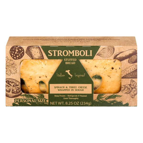 Pane Vita Stromboli Stuffed Bread Spinach & Three Cheese Personal Size