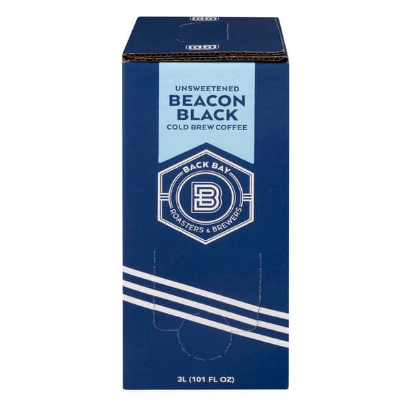 Back Bay Roasters & Brewers Cold Brew Coffee Unsweetened Beacon Black