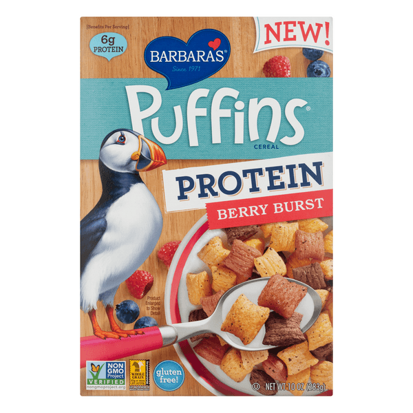 Barbara'S Puffins Cereal Berry Burst Gluten Free