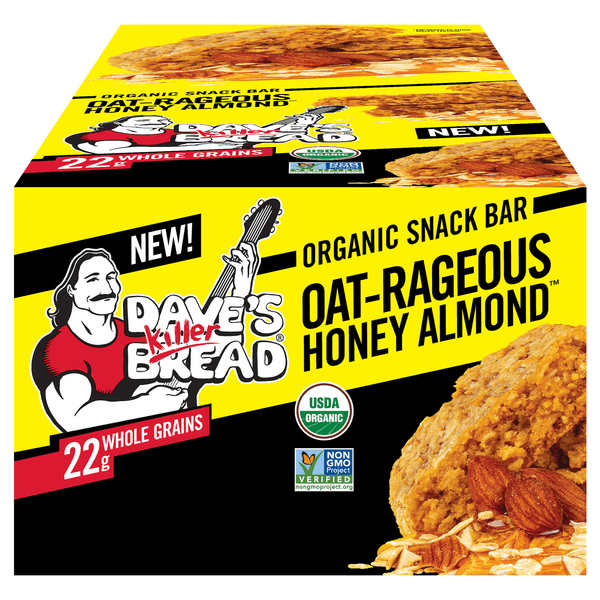 Dave'S Killer Bread Organic Oat-Rageous Honey Almond Snack Bars