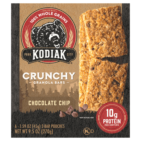 Kodiak Cakes Granola Bars Crunchy Chocoalate Chip