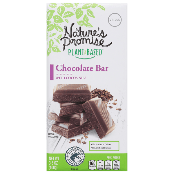 Nature'S Promise Plant-Based Chocolate Bar With Cocoa Nibs