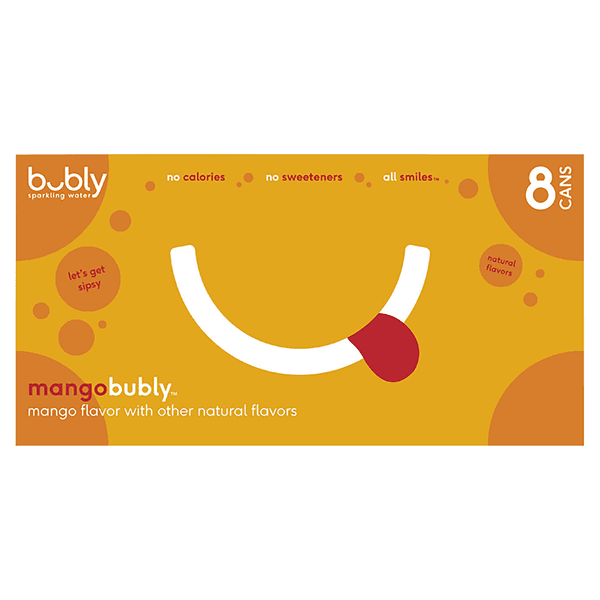 Bubly Sparkling Water Mango Cans