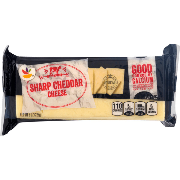 Giant Cheddar Cheese Sharp White Chunk Natural