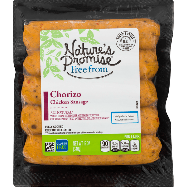 Nature'S Promise Free From Chorizo Chicken Sausage Gluten Free