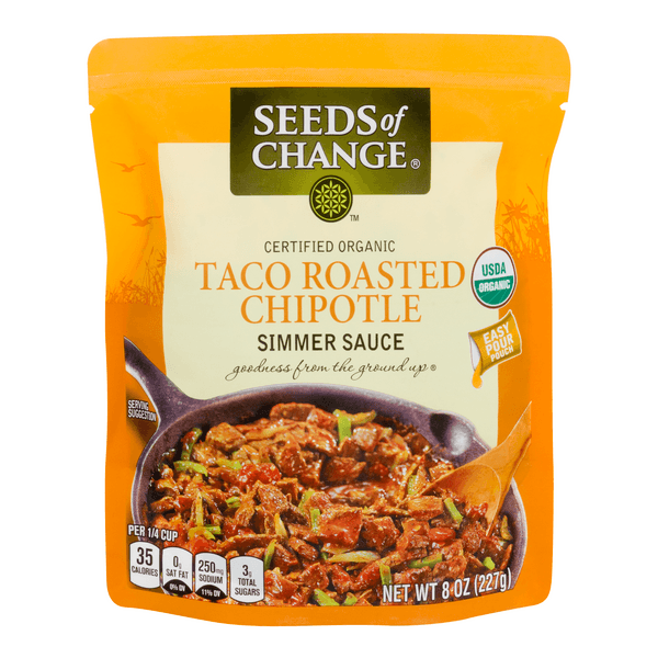 Seeds Of Change Simmer Sauce Taco Roasted Chipotle Organic