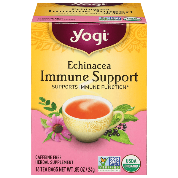 Yogi Herbal Supplement Tea Echinacea Immune Support