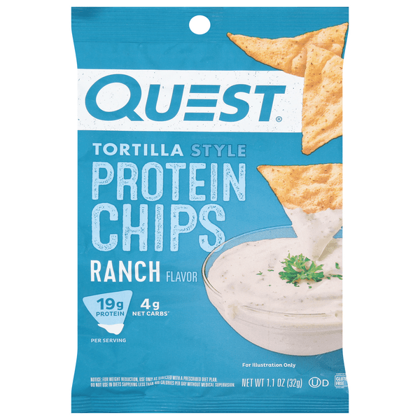 Quest Tortilla Style Protein Chips Ranch, Single